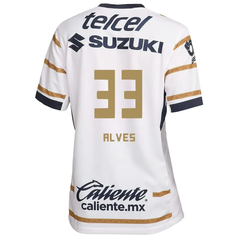 Danxen Bambino Maglia Dani Alves #33 Ossidiana Bianca Kit Gara Home 2024/25 Maglietta