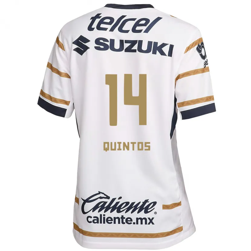 Danxen Bambino Maglia Bibiana Quintos #14 Ossidiana Bianca Kit Gara Home 2024/25 Maglietta