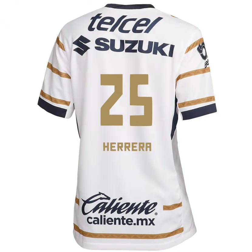 Danxen Bambino Maglia Laura Herrera #25 Ossidiana Bianca Kit Gara Home 2024/25 Maglietta