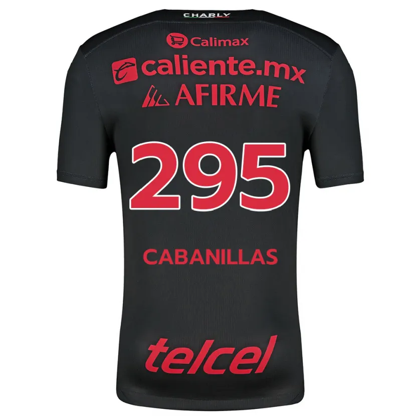 Danxen Bambino Maglia Osvaldo Cabanillas #295 Nero Rosso Kit Gara Home 2024/25 Maglietta
