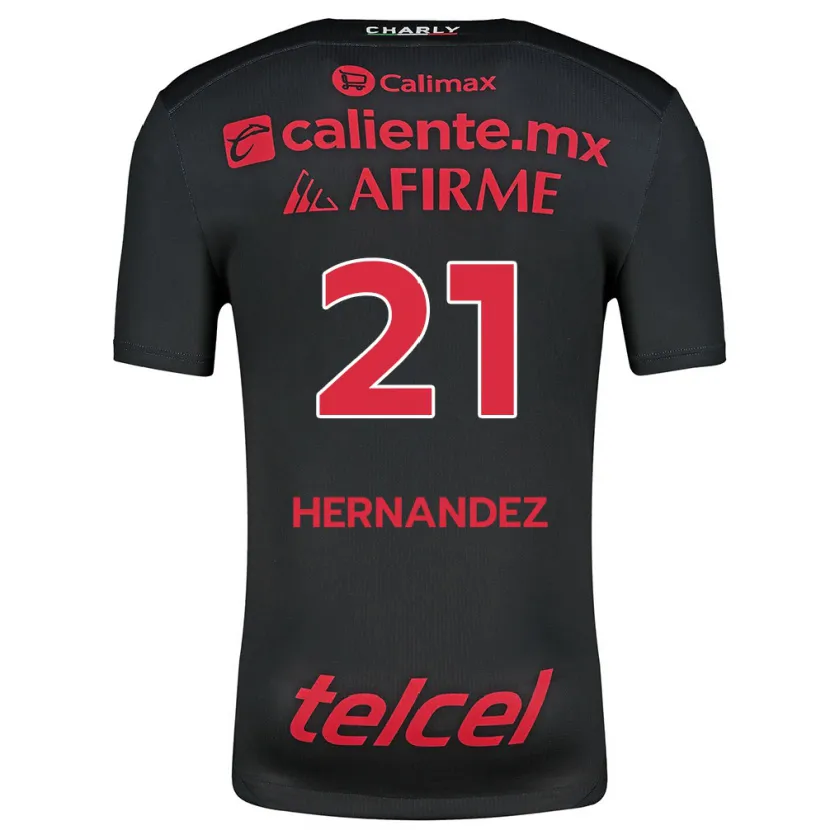 Danxen Bambino Maglia Inglis Hernández #21 Nero Rosso Kit Gara Home 2024/25 Maglietta