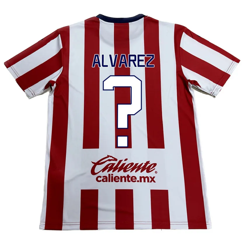 Danxen Bambino Maglia Sergio Álvarez #0 Rosso Bianco Kit Gara Home 2024/25 Maglietta
