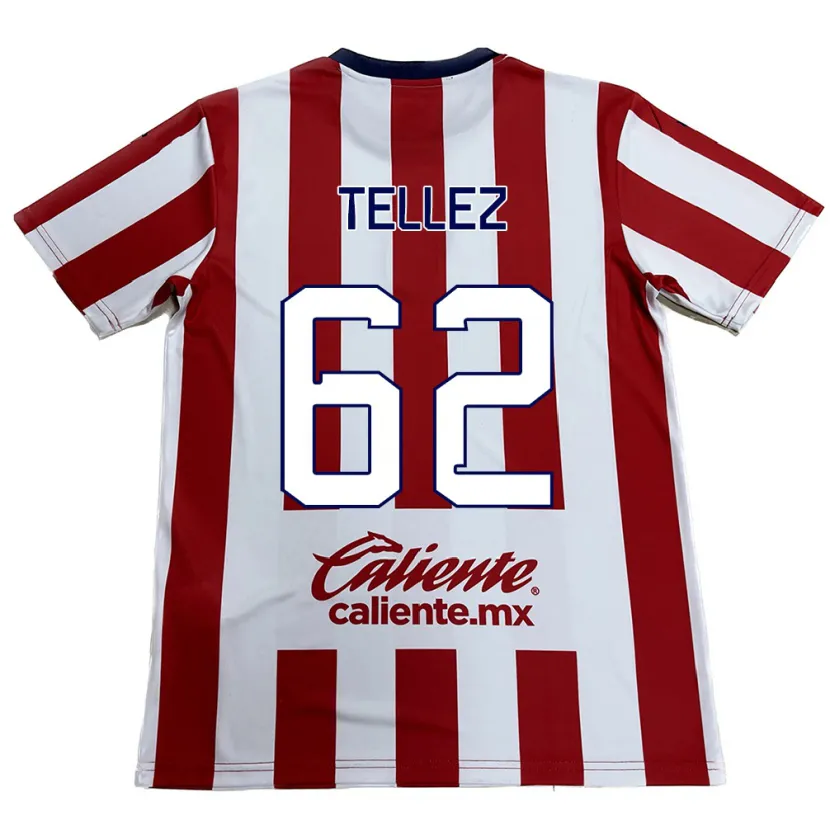 Danxen Bambino Maglia Brandon Téllez #62 Rosso Bianco Kit Gara Home 2024/25 Maglietta