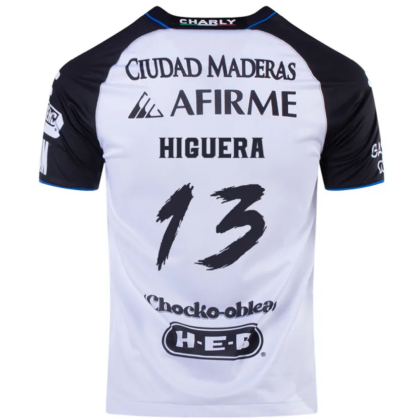 Danxen Bambino Maglia Carlos Higuera #13 Nero Blu Kit Gara Home 2024/25 Maglietta
