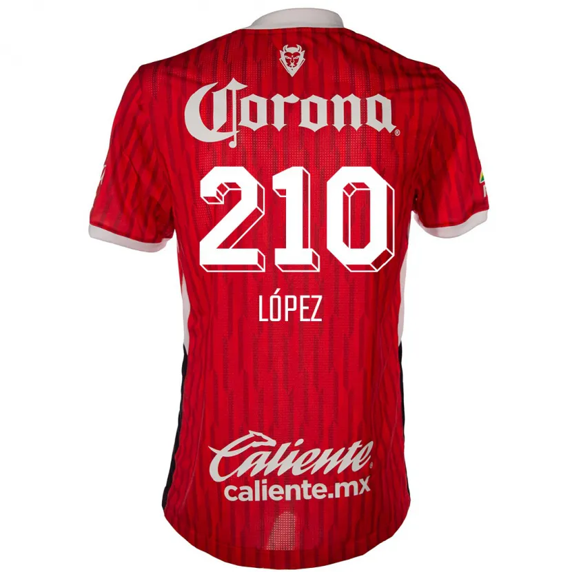 Danxen Bambino Maglia Juan López #210 Rosso Bianco Kit Gara Home 2024/25 Maglietta