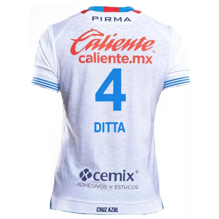 Danxen Bambino Maglia Willer Ditta #4 Bianco Blu Kit Gara Away 2024/25 Maglietta