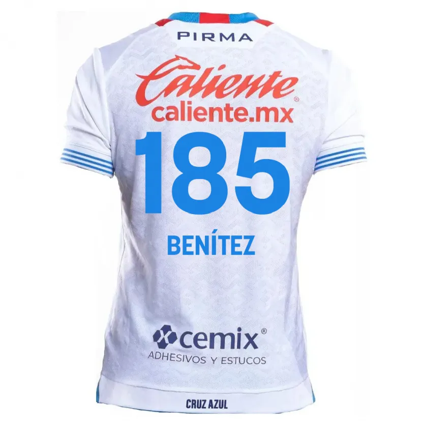 Danxen Bambino Maglia Cristopher Benítez #185 Bianco Blu Kit Gara Away 2024/25 Maglietta