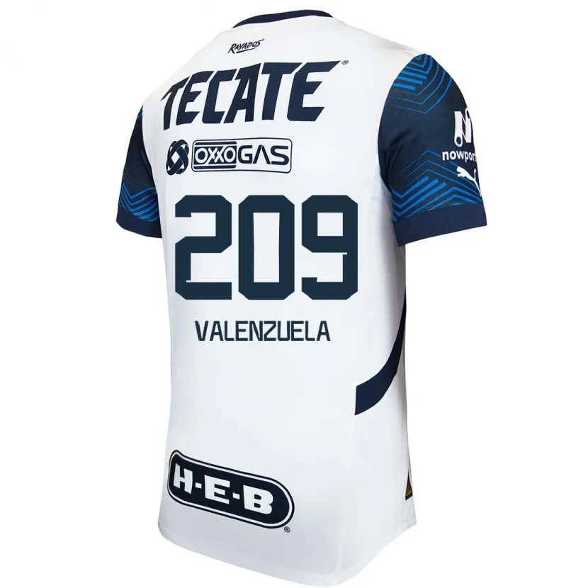 Danxen Bambino Maglia Francisco Valenzuela #209 Bianco Blu Kit Gara Away 2024/25 Maglietta