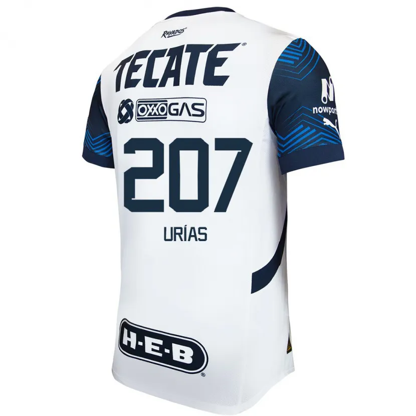 Danxen Bambino Maglia Álex Urías #207 Bianco Blu Kit Gara Away 2024/25 Maglietta