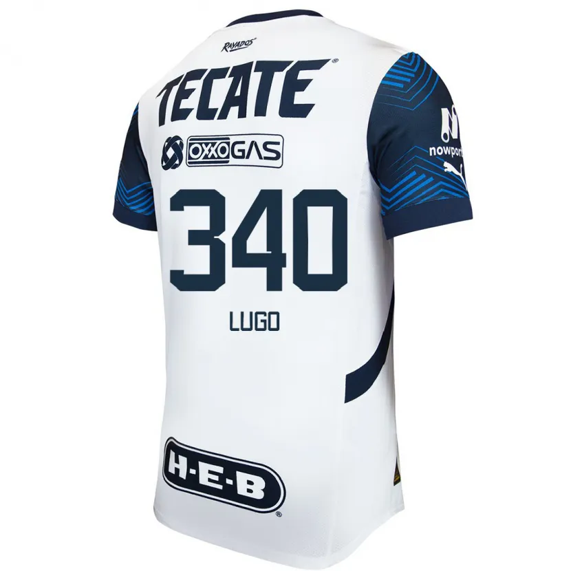 Danxen Bambino Maglia Edy Lugo #340 Bianco Blu Kit Gara Away 2024/25 Maglietta