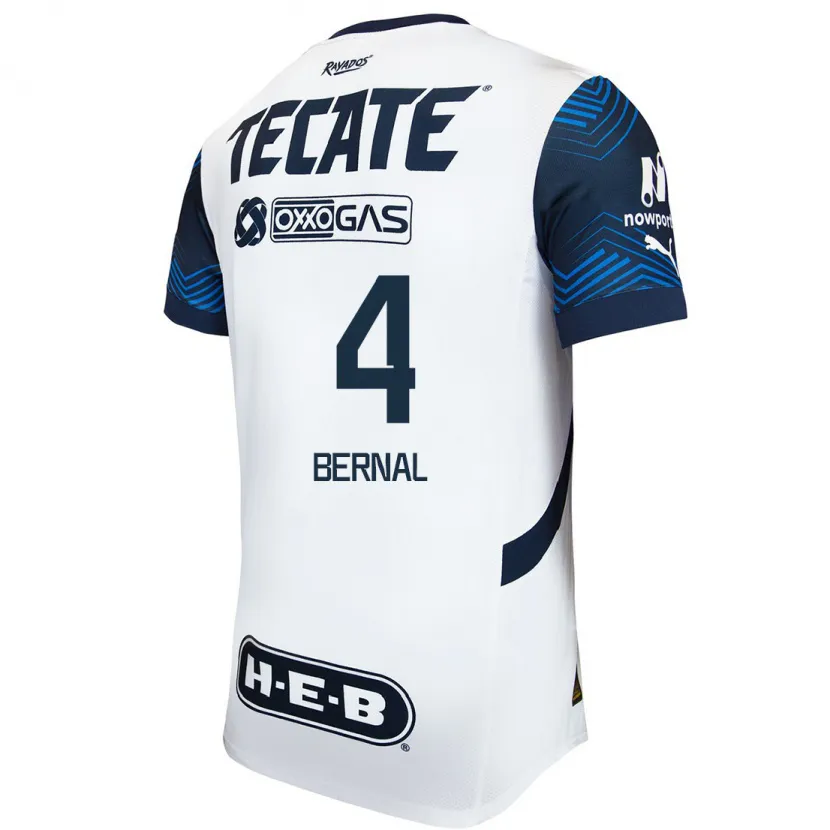 Danxen Bambino Maglia Rebeca Bernal #4 Bianco Blu Kit Gara Away 2024/25 Maglietta