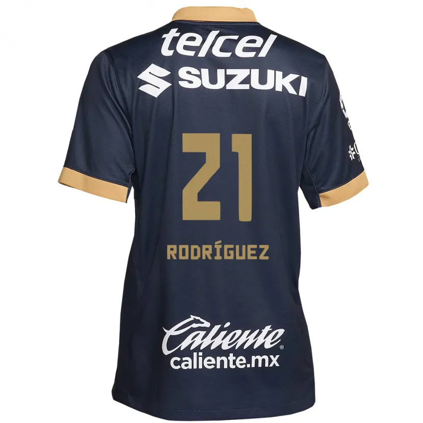 Danxen Bambino Maglia Michell Rodríguez #21 Ossidiana Oro Bianco Kit Gara Away 2024/25 Maglietta
