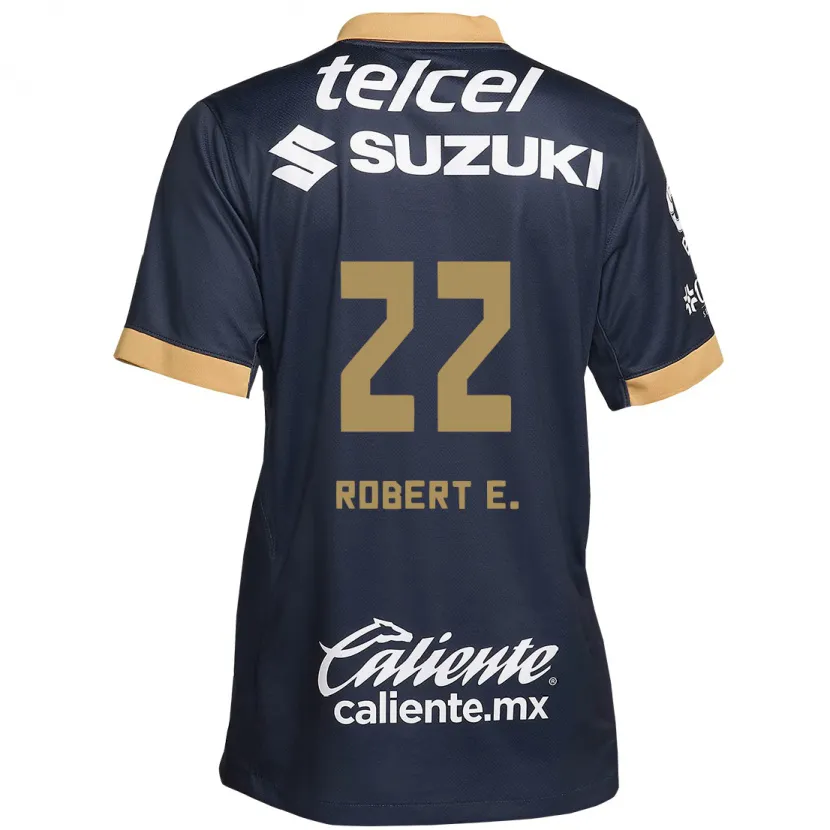Danxen Bambino Maglia Robert Ergas #22 Ossidiana Oro Bianco Kit Gara Away 2024/25 Maglietta