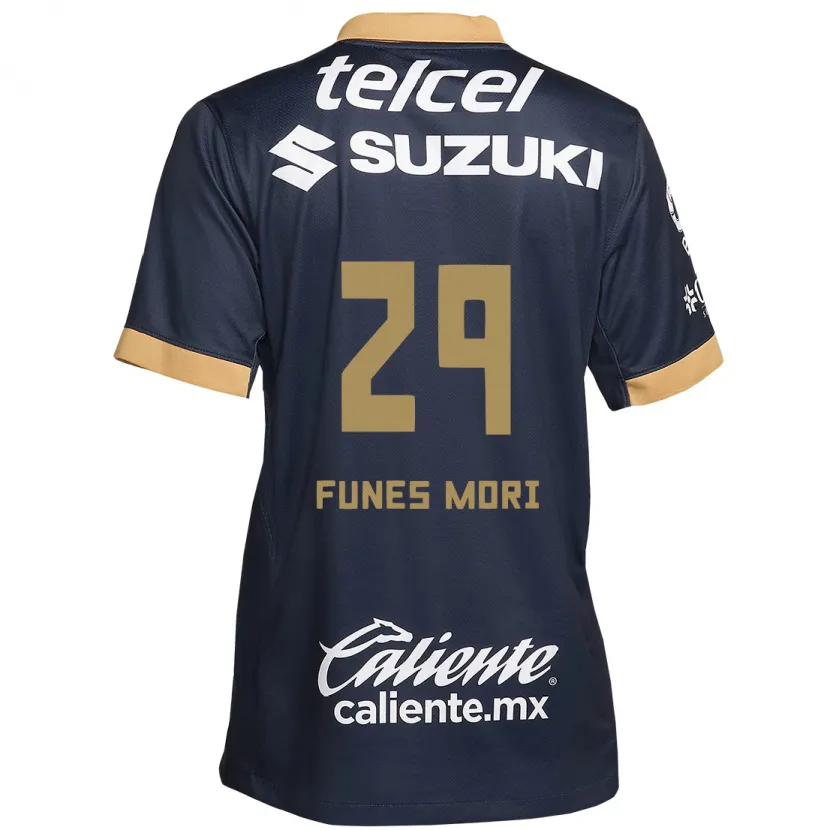 Danxen Bambino Maglia Rogelio Funes Mori #29 Ossidiana Oro Bianco Kit Gara Away 2024/25 Maglietta