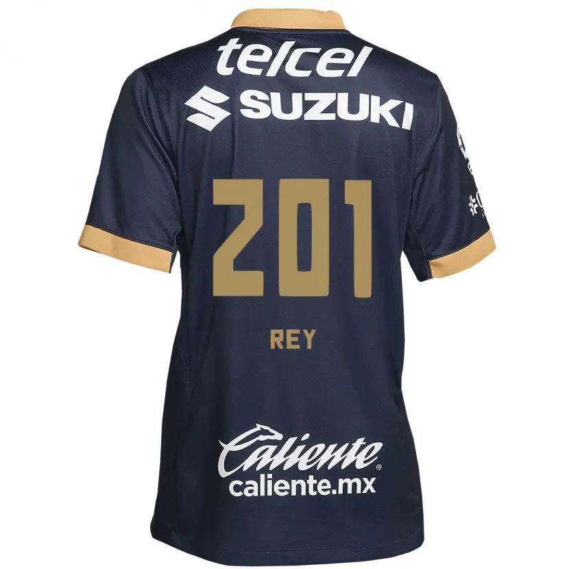 Danxen Bambino Maglia Santiago Rey #201 Ossidiana Oro Bianco Kit Gara Away 2024/25 Maglietta