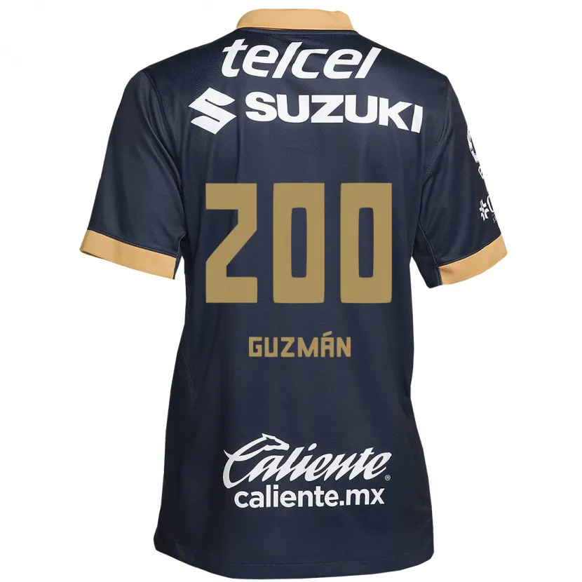 Danxen Bambino Maglia Alan Guzmán #200 Ossidiana Oro Bianco Kit Gara Away 2024/25 Maglietta