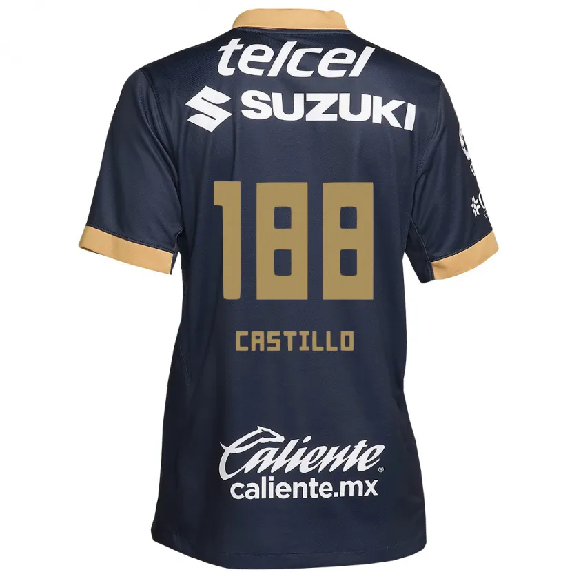Danxen Bambino Maglia Christian Castillo #188 Ossidiana Oro Bianco Kit Gara Away 2024/25 Maglietta