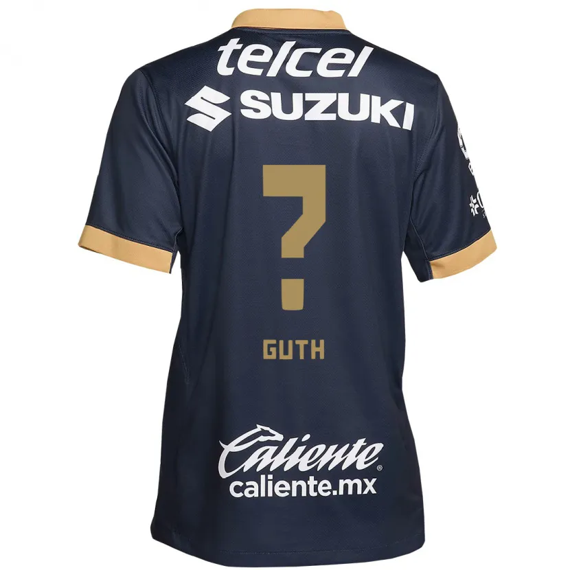 Danxen Bambino Maglia Tiago Guth #0 Ossidiana Oro Bianco Kit Gara Away 2024/25 Maglietta