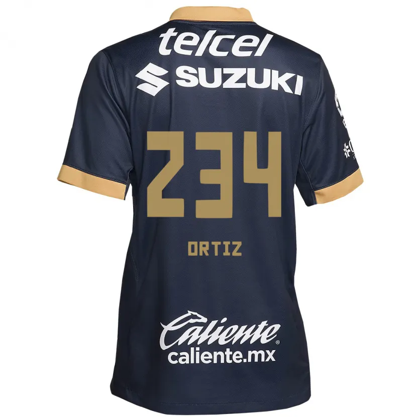 Danxen Bambino Maglia Jorge Ortiz #234 Ossidiana Oro Bianco Kit Gara Away 2024/25 Maglietta