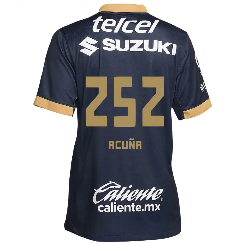 Danxen Bambino Maglia José Acuña #252 Ossidiana Oro Bianco Kit Gara Away 2024/25 Maglietta