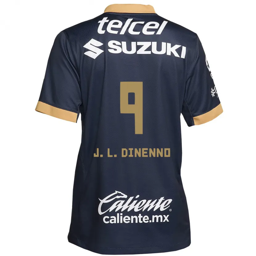 Danxen Bambino Maglia Juan Dinenno #9 Ossidiana Oro Bianco Kit Gara Away 2024/25 Maglietta
