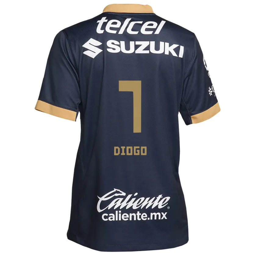 Danxen Bambino Maglia Diogo #7 Ossidiana Oro Bianco Kit Gara Away 2024/25 Maglietta