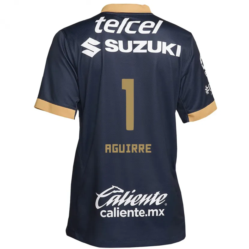 Danxen Bambino Maglia Miriam Aguirre #1 Ossidiana Oro Bianco Kit Gara Away 2024/25 Maglietta