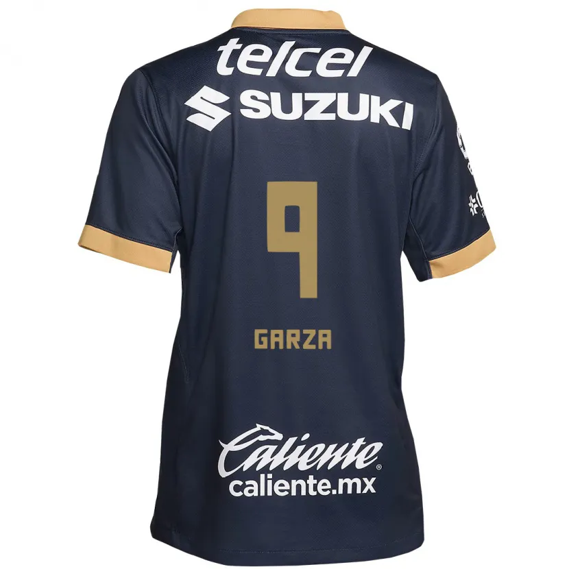 Danxen Bambino Maglia Dinora Garza #9 Ossidiana Oro Bianco Kit Gara Away 2024/25 Maglietta