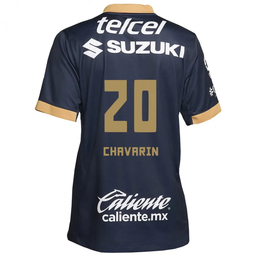 Danxen Bambino Maglia Aerial Chavarin #20 Ossidiana Oro Bianco Kit Gara Away 2024/25 Maglietta