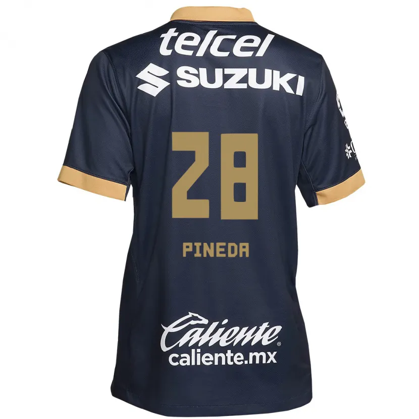 Danxen Bambino Maglia Grecia Pineda #28 Ossidiana Oro Bianco Kit Gara Away 2024/25 Maglietta