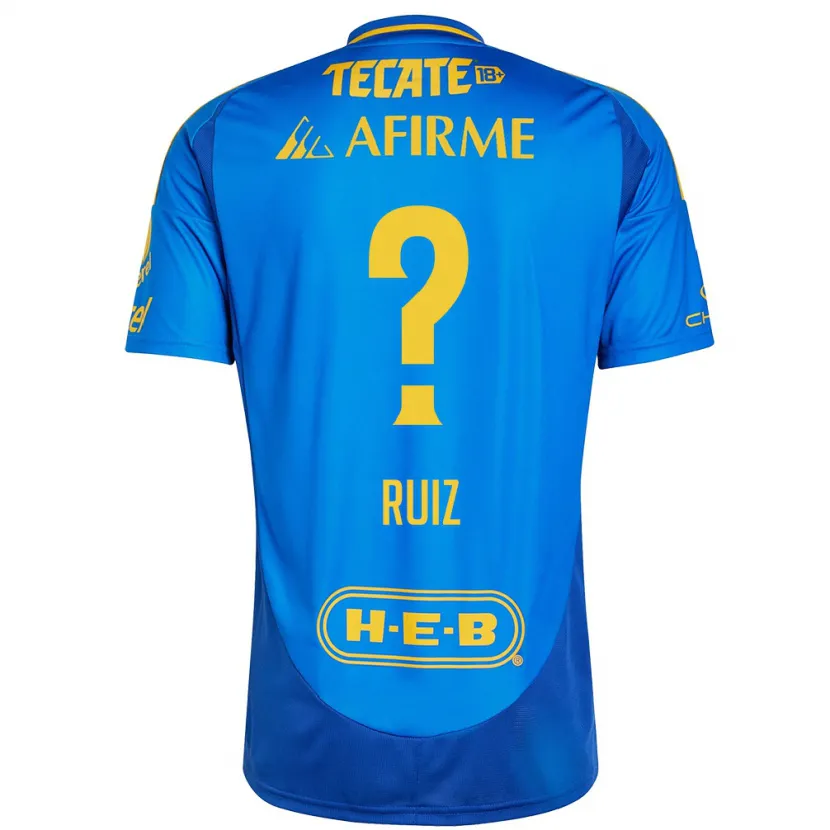 Danxen Bambino Maglia Luis Ruiz #0 Blu Giallo Kit Gara Away 2024/25 Maglietta