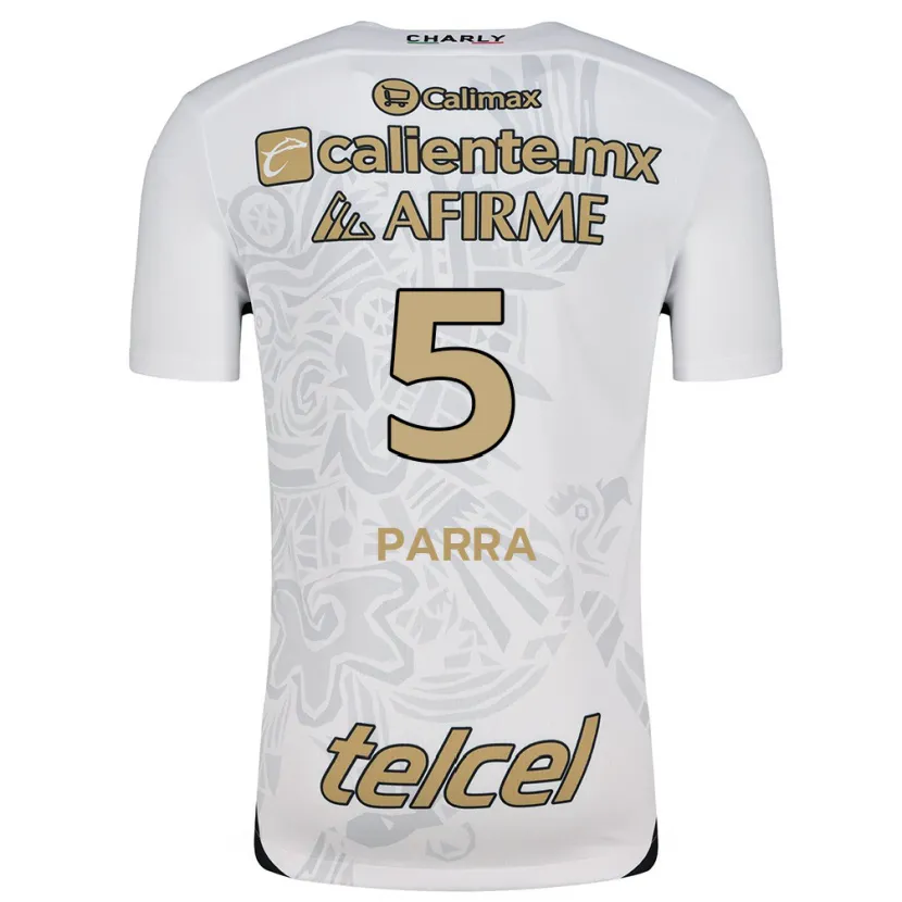 Danxen Bambino Maglia Rodrigo Parra #5 Bianco Nero Kit Gara Away 2024/25 Maglietta