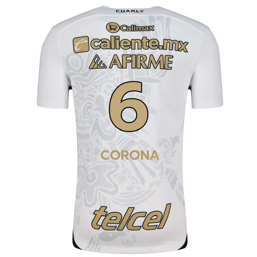 Danxen Bambino Maglia Joe Corona #6 Bianco Nero Kit Gara Away 2024/25 Maglietta