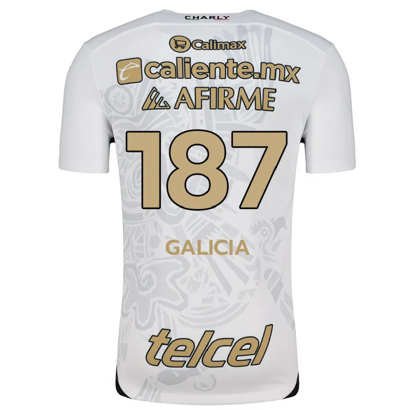 Danxen Bambino Maglia Carlos Galicia #187 Bianco Nero Kit Gara Away 2024/25 Maglietta
