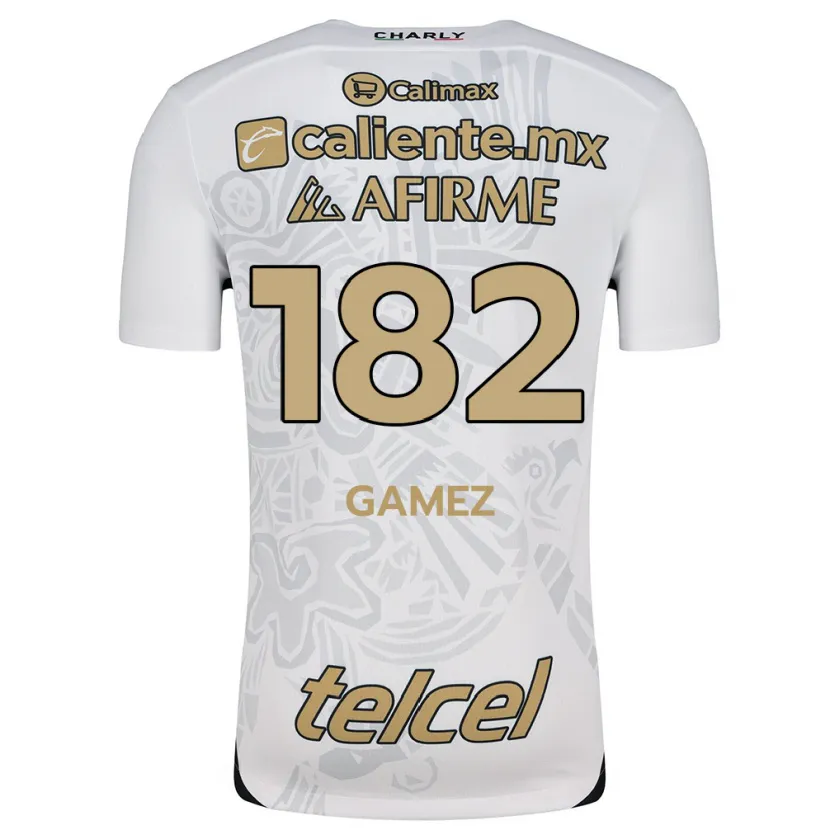 Danxen Bambino Maglia Mark Gamez #182 Bianco Nero Kit Gara Away 2024/25 Maglietta