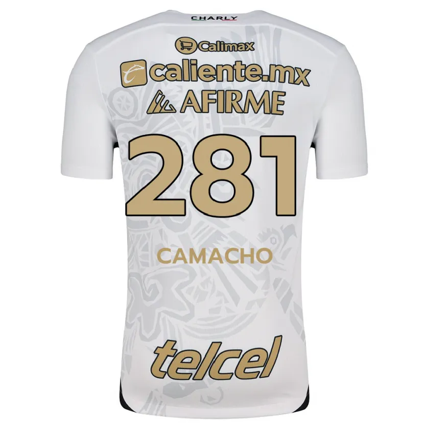 Danxen Bambino Maglia Javier Camacho #281 Bianco Nero Kit Gara Away 2024/25 Maglietta