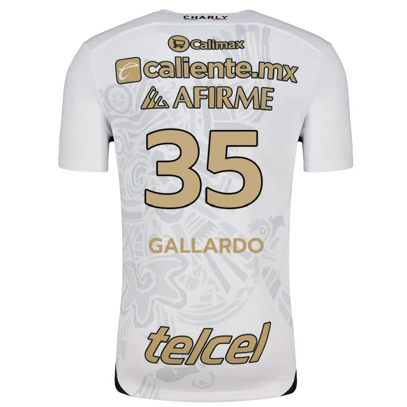 Danxen Bambino Maglia Gloriaisabel Gallardo #35 Bianco Nero Kit Gara Away 2024/25 Maglietta