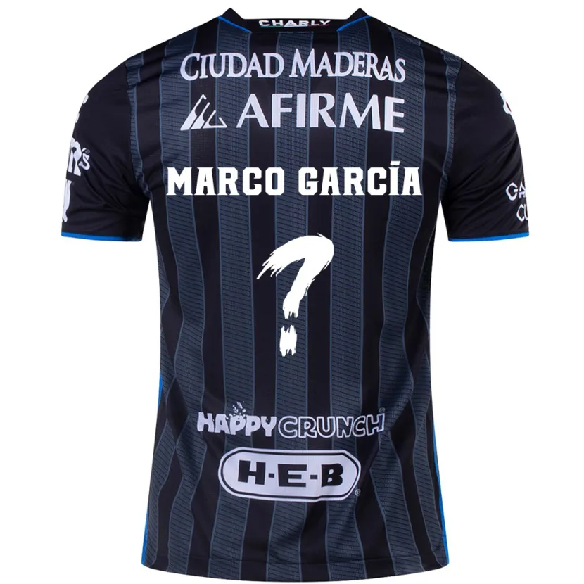 Danxen Bambino Maglia Marco García #0 Bianco Nero Kit Gara Away 2024/25 Maglietta