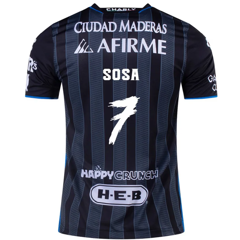 Danxen Bambino Maglia Samuel Sosa #7 Bianco Nero Kit Gara Away 2024/25 Maglietta