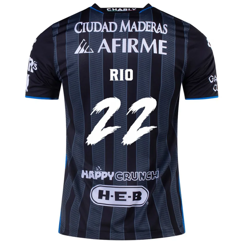 Danxen Bambino Maglia Martín Rio #22 Bianco Nero Kit Gara Away 2024/25 Maglietta