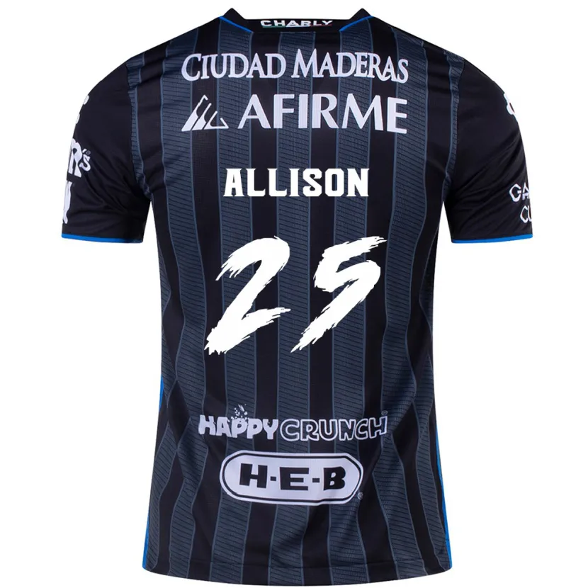 Danxen Bambino Maglia Guillermo Allison #25 Bianco Nero Kit Gara Away 2024/25 Maglietta
