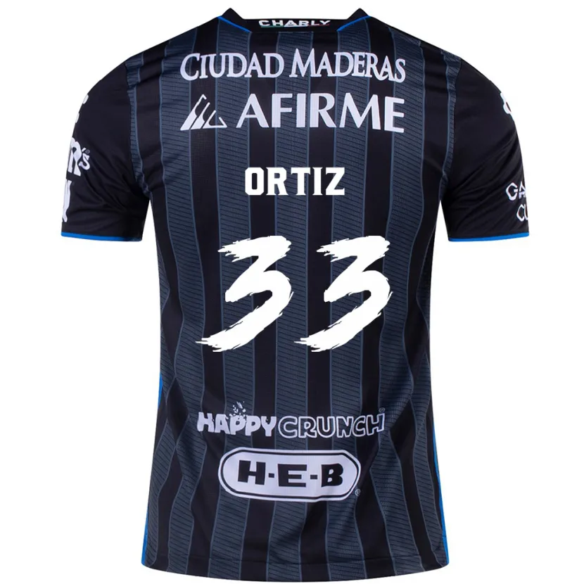 Danxen Bambino Maglia Pablo Ortiz #33 Bianco Nero Kit Gara Away 2024/25 Maglietta