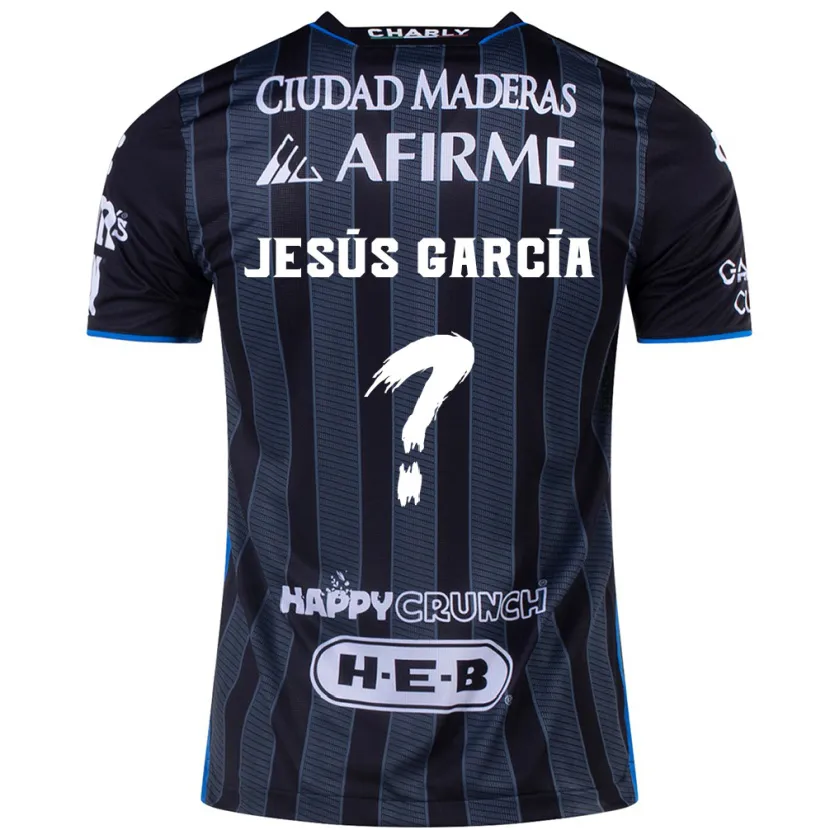 Danxen Bambino Maglia Jesús García #0 Bianco Nero Kit Gara Away 2024/25 Maglietta