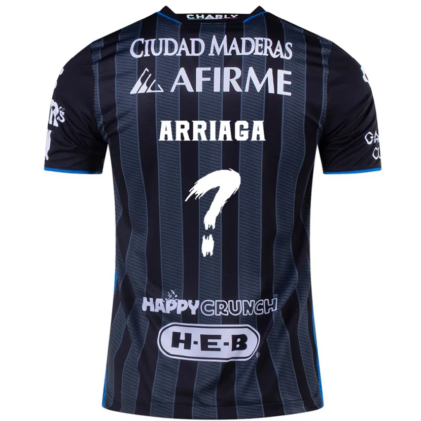 Danxen Bambino Maglia Johan Arriaga #0 Bianco Nero Kit Gara Away 2024/25 Maglietta