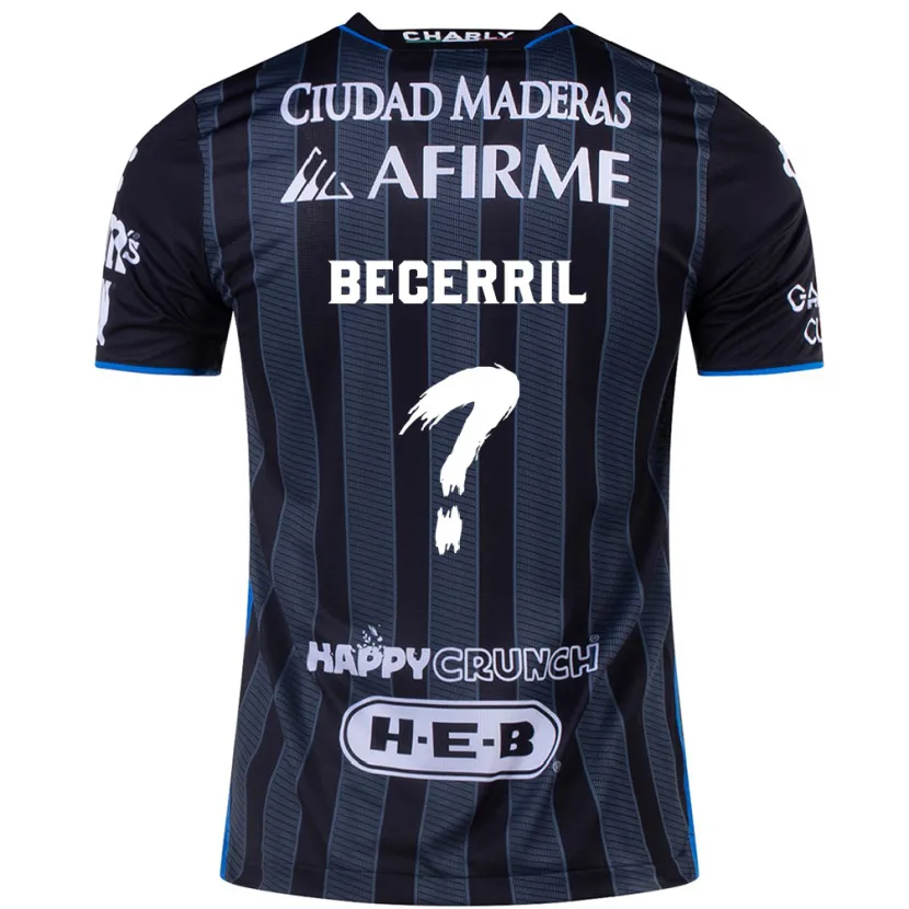 Danxen Bambino Maglia Abner Becerril #0 Bianco Nero Kit Gara Away 2024/25 Maglietta