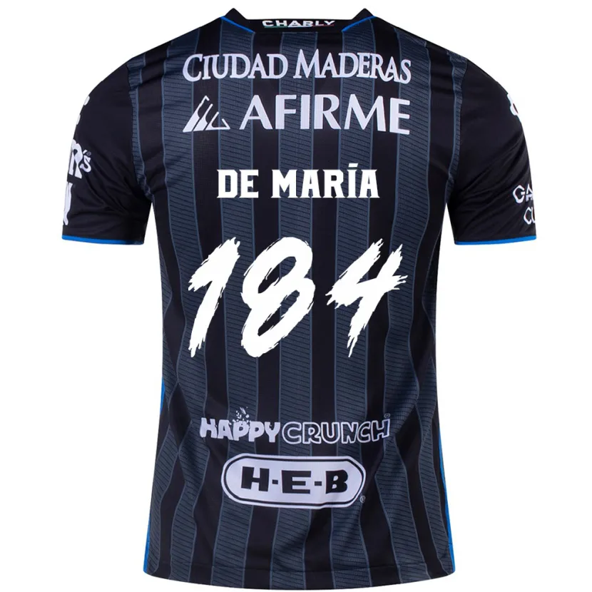 Danxen Bambino Maglia Antonio De María Y Campos #184 Bianco Nero Kit Gara Away 2024/25 Maglietta