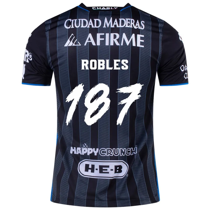 Danxen Bambino Maglia Juan Robles #187 Bianco Nero Kit Gara Away 2024/25 Maglietta