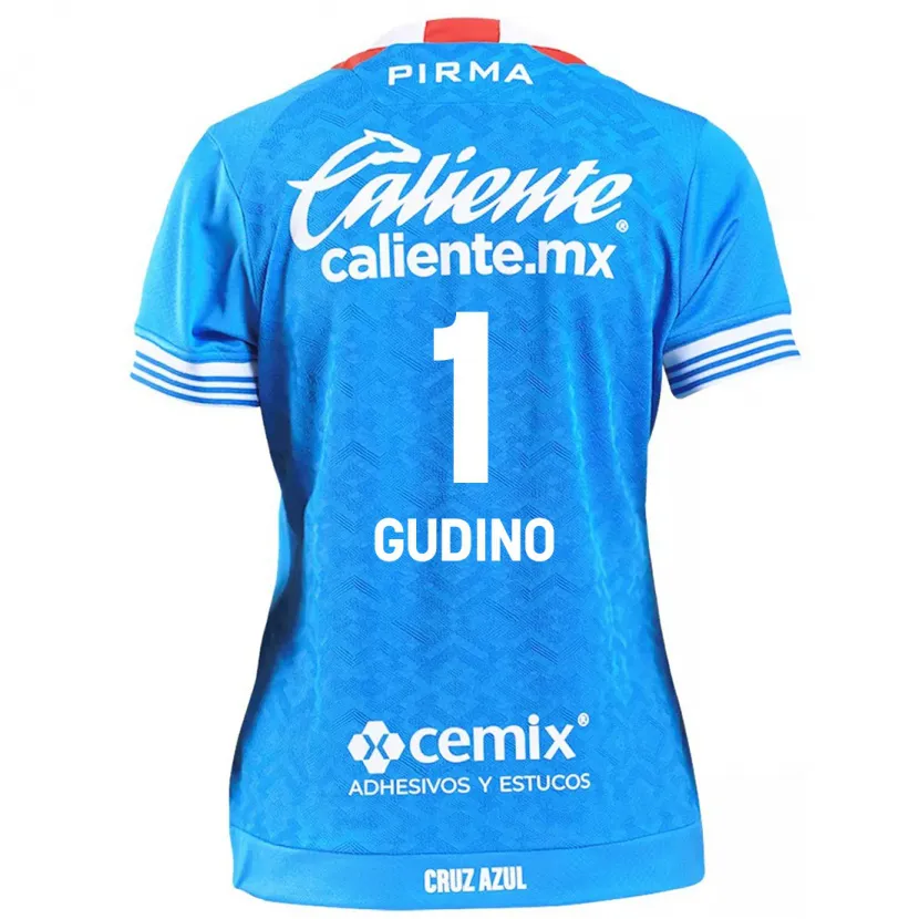 Danxen Uomo Maglia Andrés Gudiño #1 Cielo Blu Kit Gara Home 2024/25 Maglietta