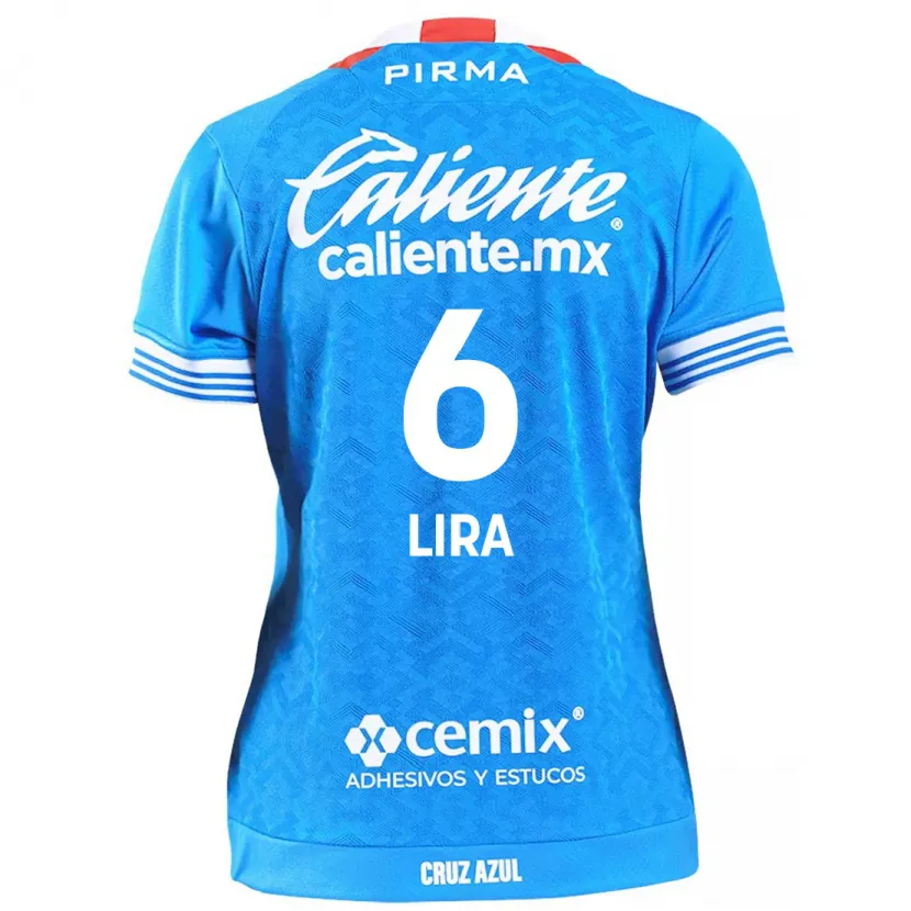 Danxen Uomo Maglia Érik Lira #6 Cielo Blu Kit Gara Home 2024/25 Maglietta