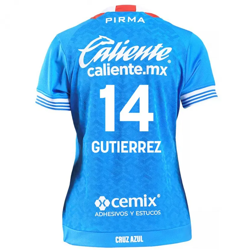 Danxen Uomo Maglia Alexis Gutiérrez #14 Cielo Blu Kit Gara Home 2024/25 Maglietta